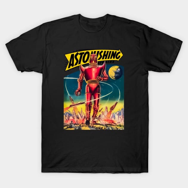 Retro Comics - Robot T-Shirt by C3D3sign